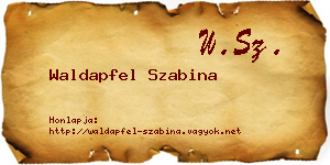 Waldapfel Szabina névjegykártya